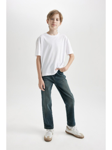 DEFACTO Boy Straight Fit Straight Leg Pocket Jean Trousers