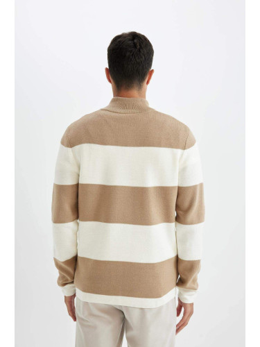 DEFACTO Dfm - Standard Fit Half Zip Sweater