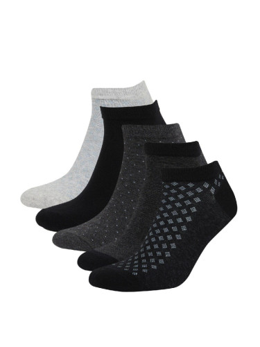 DEFACTO Men's 5-Piece Cotton Booties Socks