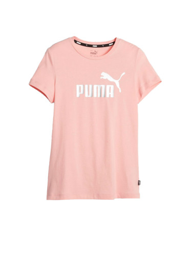 PUMA Essentials+ Logo Tee Pink