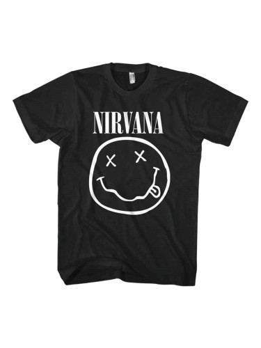 Nirvana Риза White Happy Face Unisex Black M