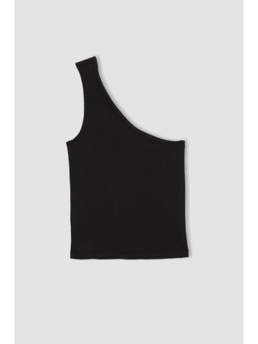 DEFACTO Slim Fit One Shoulder Ribbed Camisole Athlete