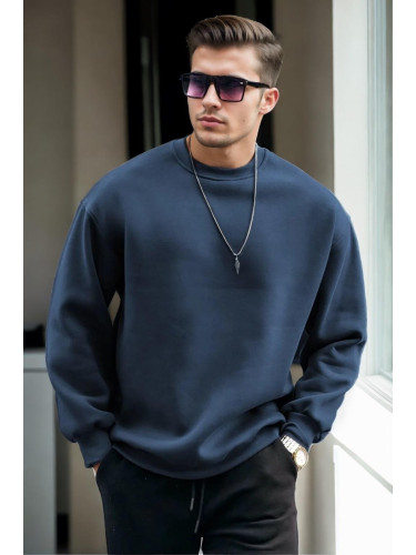 70650 Dewberry Oversize Men Sweatshirt-NAVY BLUE