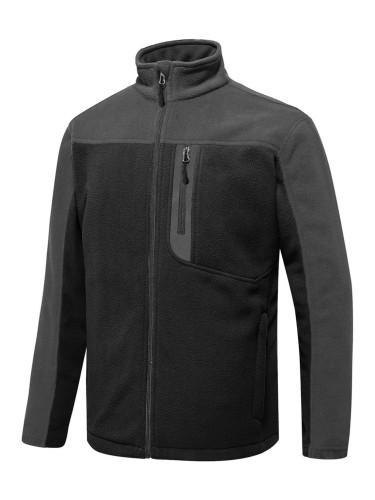 10914 Dewberry Zippered Mens Fleece Jacket-BLACK