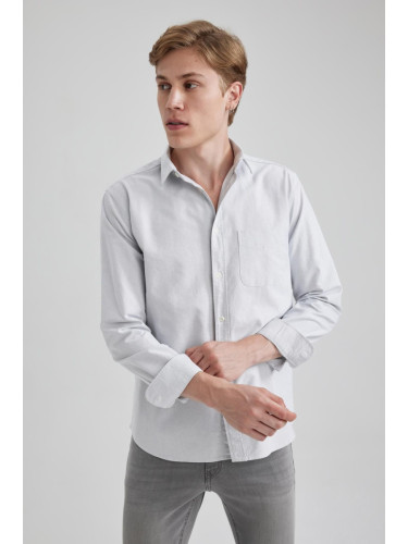 DEFACTO Regular Fit Oxford Long Sleeve Shirt