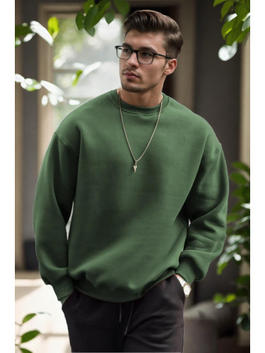 70650 Dewberry Oversize Men Sweatshirt-Khaki