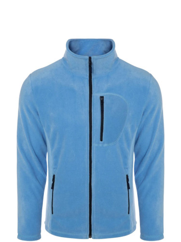 24601 Dewberry 5 Pocket Outdoor Full Zipper Fleece Jacket-LIGHT BLUE