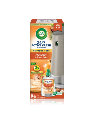 Air Wick Active Fresh Pumpkin & Winter Spice автоматичен освежител за въздух с пълнител 228 мл.