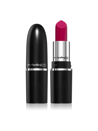 MAC Cosmetics MACximal Sleek Satin Lipstick Mini сатенено червило за перфектен външен вид цвят REBEL 1,8 гр.