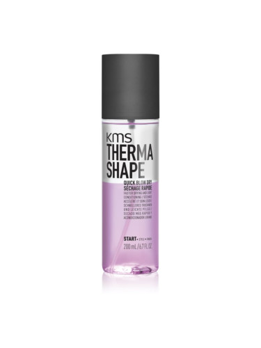 KMS Thermashape Quick Blow Dry стилизиращ защитен спрей за коса за по-бързо оформяне на прическата със сешоар 200 мл.