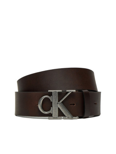 Calvin Klein Jeans Мъжки колан Round Mono Plaque Lthr Belt 40Mm K50K512067 Кафяв