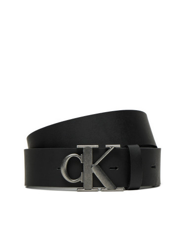 Мъжки колан Calvin Klein Jeans Round Mono Plaque Lthr Belt 40Mm K50K512067 Черен