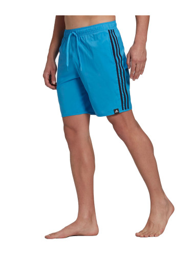 ADIDAS Classic-Length 3-Stripes Swim Shorts Blue