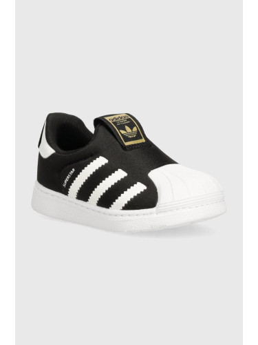 Детски маратонки adidas Originals SUPERSTAR 360 в черно