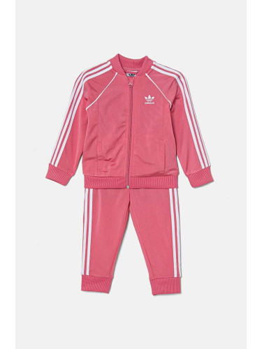 Бебешки анцуг adidas Originals SST TRACKSUIT в розово IX5172