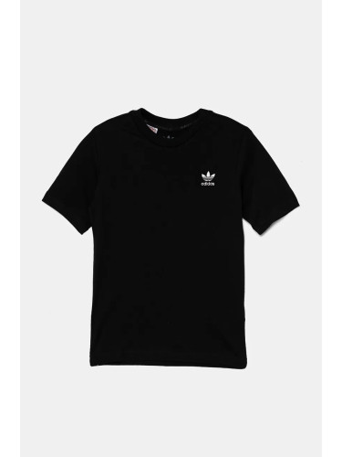 Детска памучна тениска adidas Originals TEE в черно с изчистен дизайн IW3495