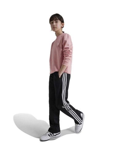 Детски суичър adidas Originals CREW в розово с апликация IX5299