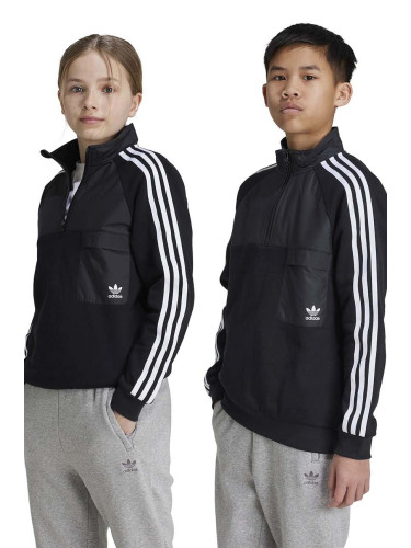 Детски суичър adidas Originals HZ CREW в черно с апликация IY9810