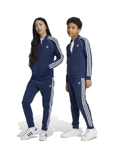 Детски спортен панталон adidas Originals SST TRACK PANTS в тъмносиньо с апликация IY7466