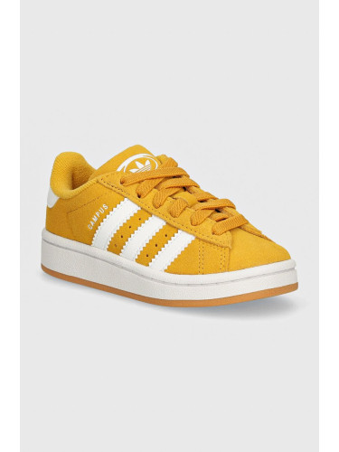 Детски велурени маратонки adidas Originals CAMPUS 00s EL C в жълто JH6327