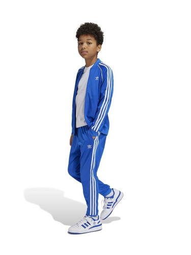 Детски суичър adidas Originals SST TRACK TOP в синьо с апликация IY1583