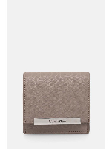 Портмоне Calvin Klein дамски в сиво K60K612443