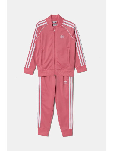 Детски анцуг adidas Originals SST TRACKSUIT в розово IY4797