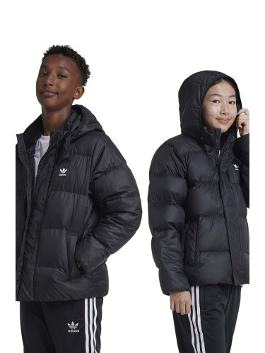 Детско пухено яке adidas Originals DOWNACKET ELO в черно IY7498