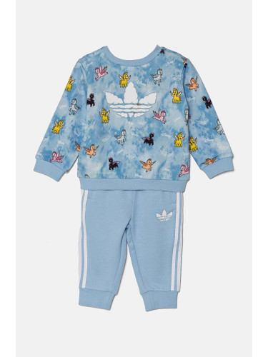 Детски анцуг adidas Originals CREW SET в синьо JP2579