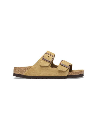 Велурени чехли Birkenstock Arizona в бежово 1026174