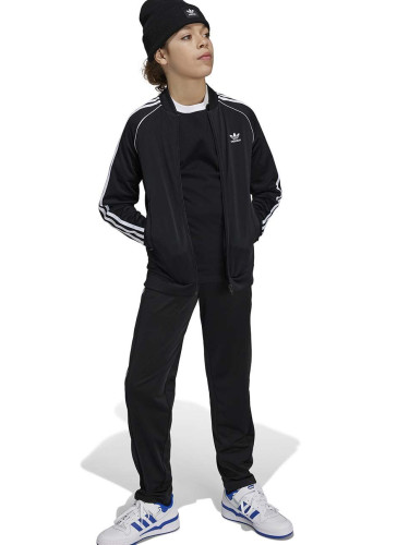 Детски суичър adidas Originals SST TRACK TOP в черно с апликация IX7628