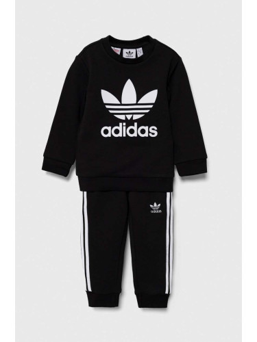 Детски анцуг adidas Originals CREW SET в черно IX5150