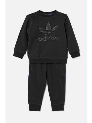 Детски анцуг adidas Originals CREW SET в сиво IY1749