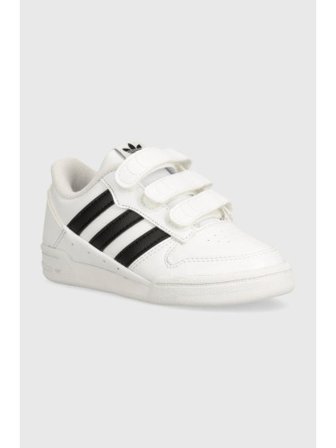 Детски кожени маратонки adidas Originals TEAM COURT 2 STR CF в бяло ID6634