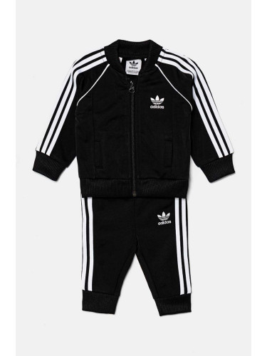 Бебешки анцуг adidas Originals SST TRACKSUIT в черно IX7622