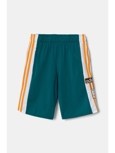 Детски къси панталони adidas Originals SHORTS в зелено с апликация с регулируема талия IX5182