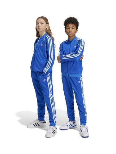 Детски спортен панталон adidas Originals SST TRACK PANTS в синьо с апликация IY4007