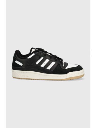 Кожени маратонки adidas Originals Forum Low в черно