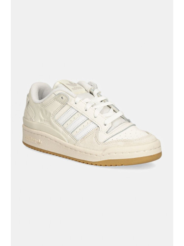 Детски кожени маратонки adidas Originals FORUM LOW CL в бежово ID6861