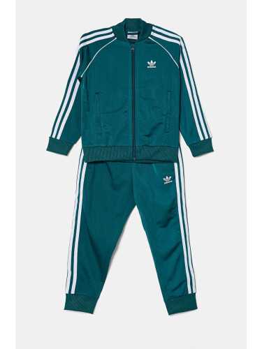 Детски анцуг adidas Originals SST TRACKSUIT в зелено IY4792