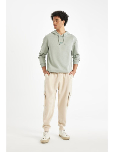 DEFACTO Regular Fit Cargo Pocket Drawstring Waist Elastic Leg Basic Plain Jogger Sweatpants