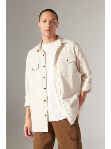 DEFACTO Regular Fit Cotton Long Sleeve Shirt Jacket