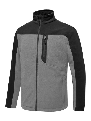 10914 Dewberry Zippered Mens Fleece Jacket-DARK GREY