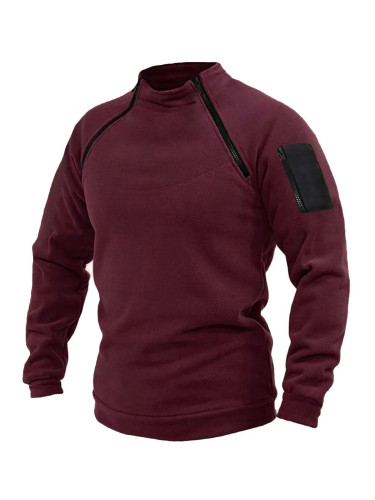 90777 Dewberry Mens Fleece with Arm Pocket-BORDO