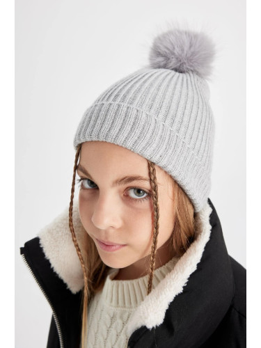 DEFACTO Girl's Pompom Beanie