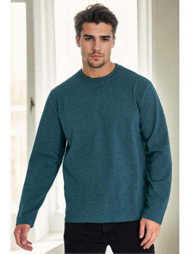 40222 Dewberry Double Crew Neck Mens Sweatshirt-PETROL