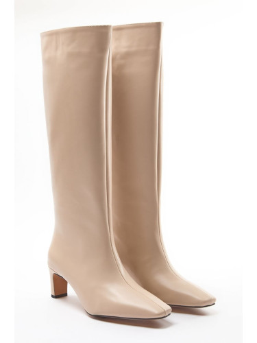 Trendyol Beige Women's Thin Heeled Boots