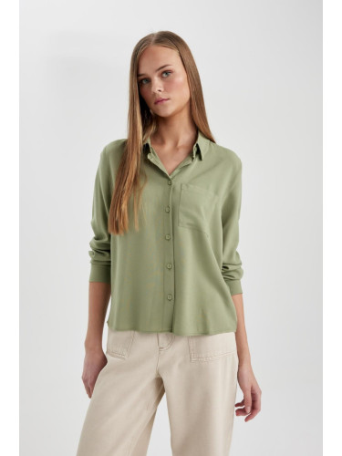 DEFACTO Regular Fit Long Sleeve Basic Shirt