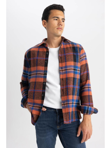 DEFACTO Regular Fit Checkered Lumberjack Long Sleeve Shirt