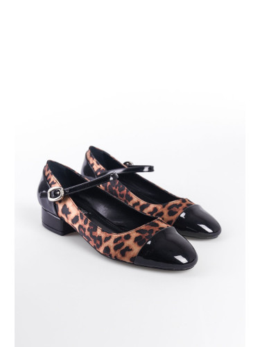 Capone Outfitters Low Heeled Strappy Leopard Women's Shoes